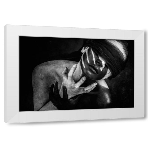 Lost My Eyes White Modern Wood Framed Art Print by Skip, Anthony