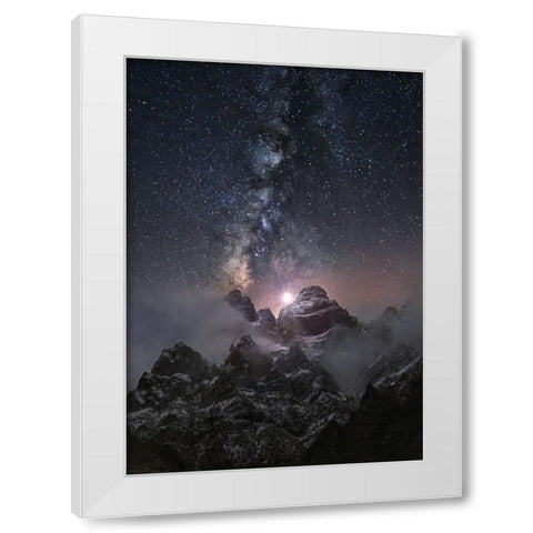 At The Edge Of The World White Modern Wood Framed Art Print by Kaddas, Chris