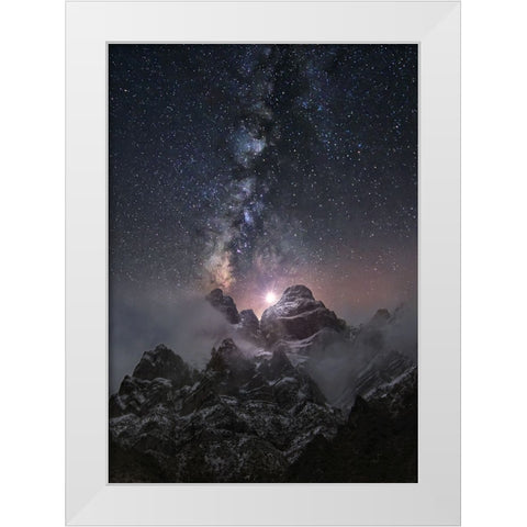 At The Edge Of The World White Modern Wood Framed Art Print by Kaddas, Chris