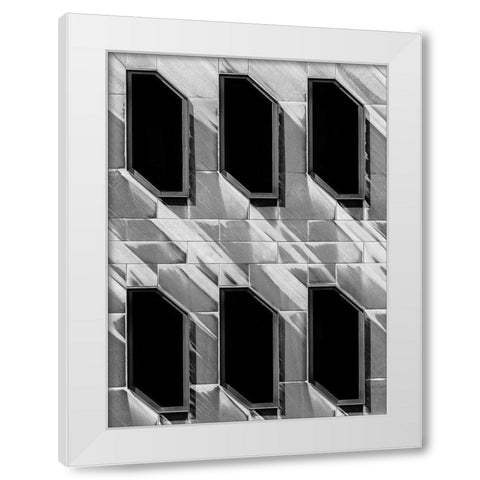 The Blind Wall White Modern Wood Framed Art Print by Van Den, Jef