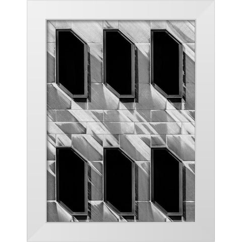 The Blind Wall White Modern Wood Framed Art Print by Van Den, Jef