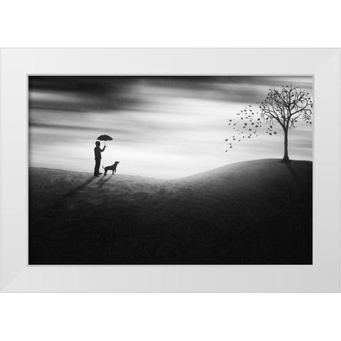 Autumn White Modern Wood Framed Art Print by Marlianto, Ivan