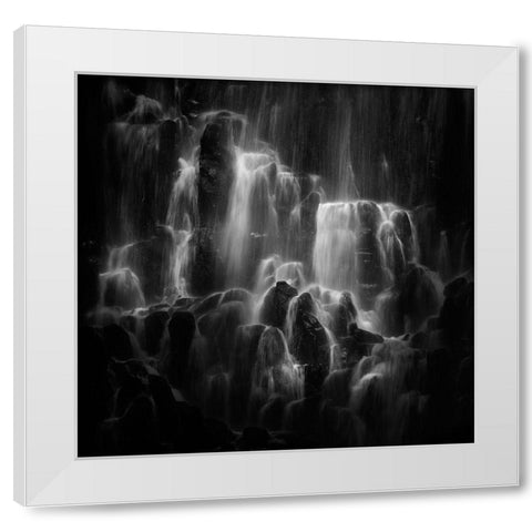 The Veiled Beings --- Ramona Falls White Modern Wood Framed Art Print by Dou, Shenshen