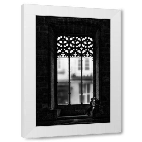In The Silence White Modern Wood Framed Art Print by Della Latta, Massimo