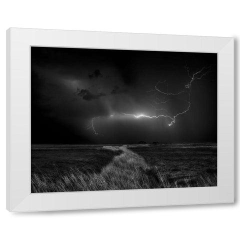 Sometimes The Sky Explodes ... White Modern Wood Framed Art Print by Depaepe, Yvette