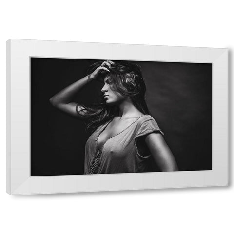 Dorine White Modern Wood Framed Art Print by Rozenzvig, Carmit