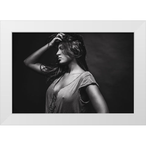 Dorine White Modern Wood Framed Art Print by Rozenzvig, Carmit