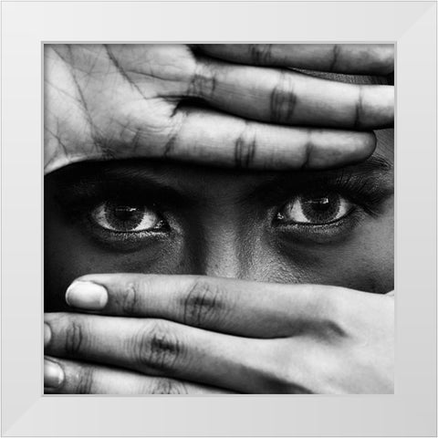 Untitled White Modern Wood Framed Art Print by Alrasyid, Ajie