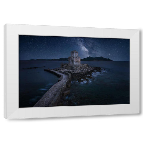Remains Of The Past White Modern Wood Framed Art Print by Kaddas, Chris