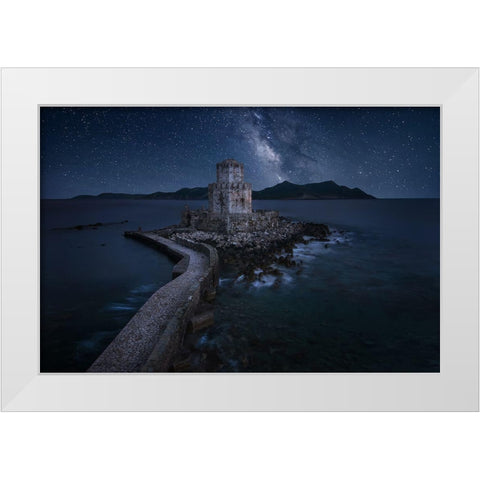 Remains Of The Past White Modern Wood Framed Art Print by Kaddas, Chris