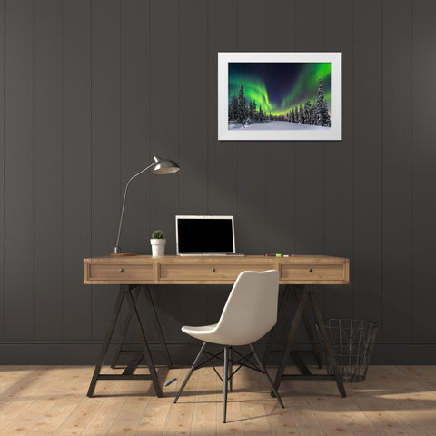 Aurora White Modern Wood Framed Art Print by Roemmelt, Dr. Nicholas
