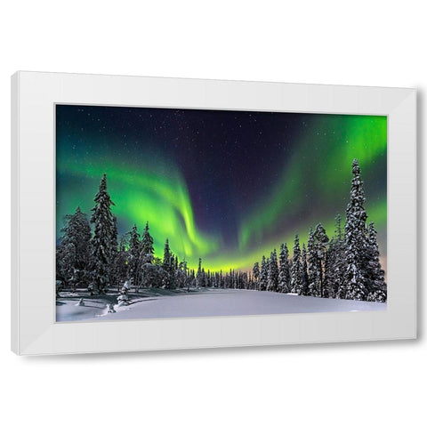 Aurora White Modern Wood Framed Art Print by Roemmelt, Dr. Nicholas