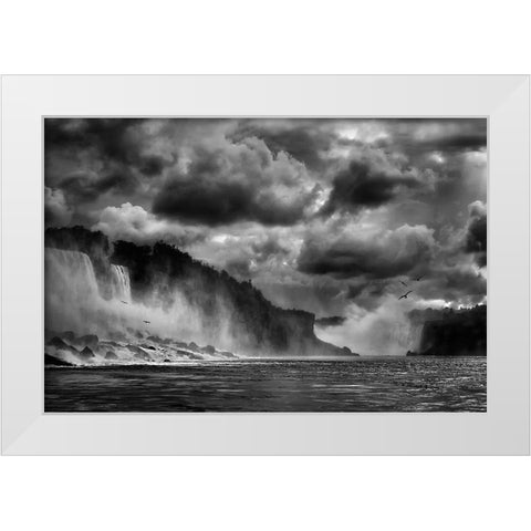 Maid Of The Mist White Modern Wood Framed Art Print by Depaepe, Yvette