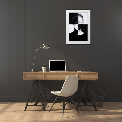 Squared White Modern Wood Framed Art Print by Ghirardini, Tanja