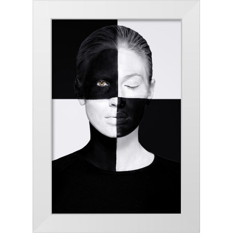 Squared White Modern Wood Framed Art Print by Ghirardini, Tanja