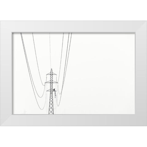 Balance White Modern Wood Framed Art Print by Rems, Kristjan