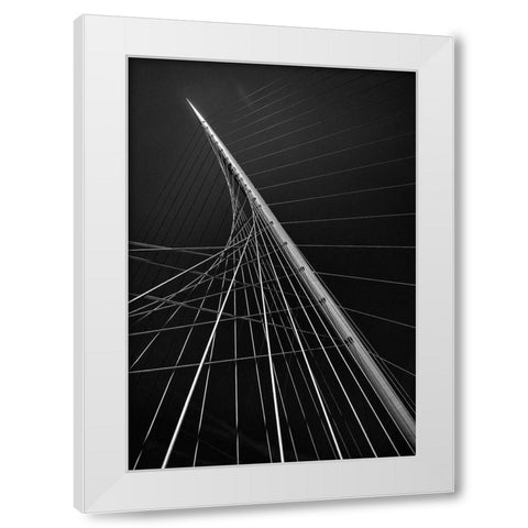 Calatravas Citer Music Ii White Modern Wood Framed Art Print by Van Den, Jef