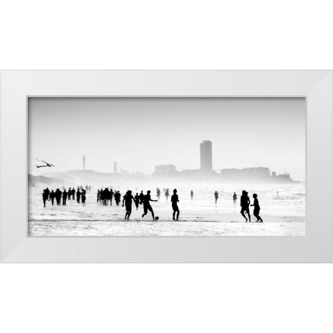 When The Sun Encounters The Mist ... White Modern Wood Framed Art Print by Depaepe, Yvette