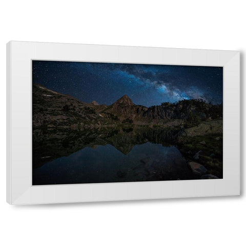 Mountain Lake White Modern Wood Framed Art Print by Martin Castan, David