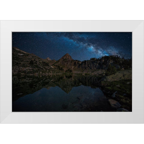 Mountain Lake White Modern Wood Framed Art Print by Martin Castan, David