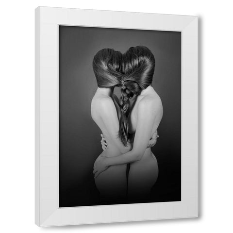 Togetherness White Modern Wood Framed Art Print by Mest, Olga