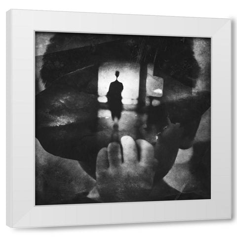 Unseen White Modern Wood Framed Art Print by Danial, Abi