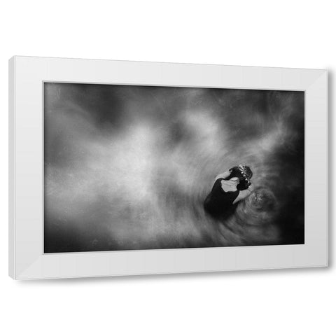 Dilemmas Of Love White Modern Wood Framed Art Print by Satriani, Jay