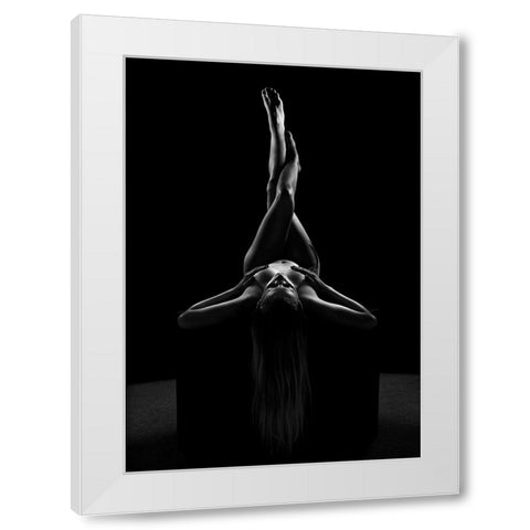 Eszter White Modern Wood Framed Art Print by Kiss, Jozef
