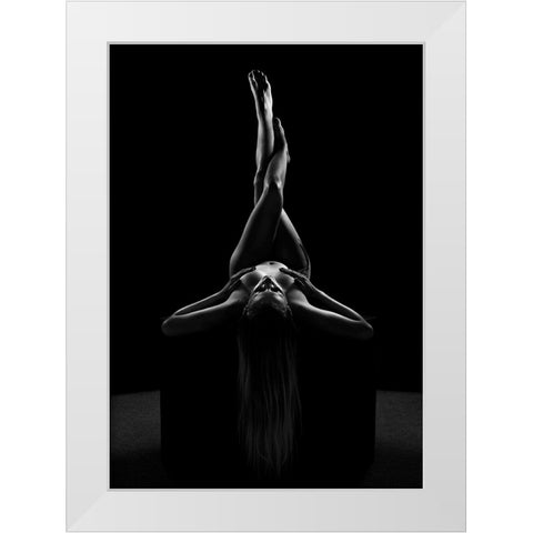 Eszter White Modern Wood Framed Art Print by Kiss, Jozef