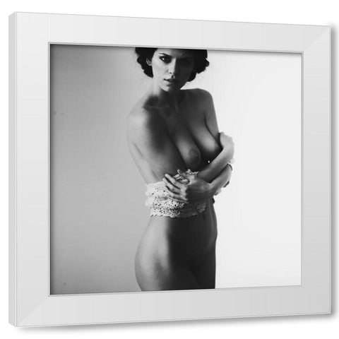 Naked Look White Modern Wood Framed Art Print by Pereverzov, Alexander