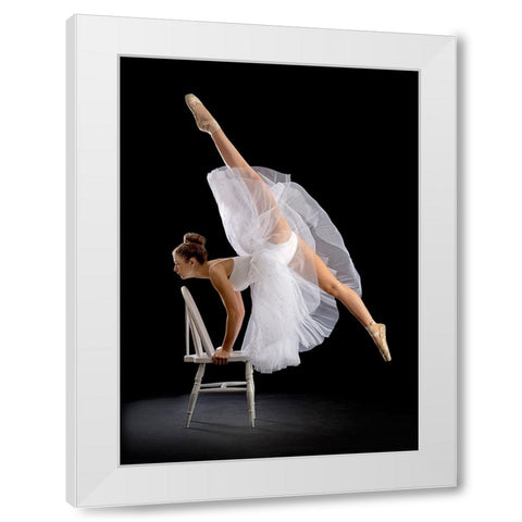 Touch Of Class White Modern Wood Framed Art Print by Pentony MA, Pauline
