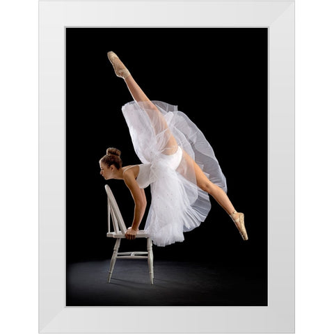 Touch Of Class White Modern Wood Framed Art Print by Pentony MA, Pauline