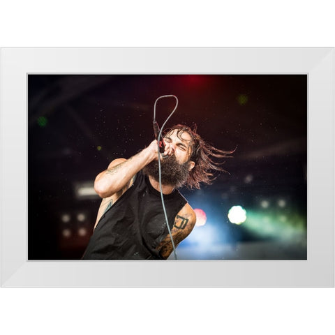 Letlive @Gmm 2014 White Modern Wood Framed Art Print by V., Stijn