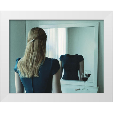Emty Inside White Modern Wood Framed Art Print by Helerand, Roland