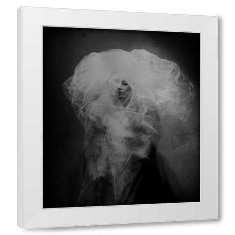 Medusa White Modern Wood Framed Art Print by Vasiliev-Apostol, Yaroslav