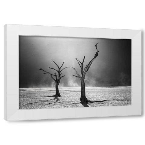Afterlife White Modern Wood Framed Art Print by Fegari