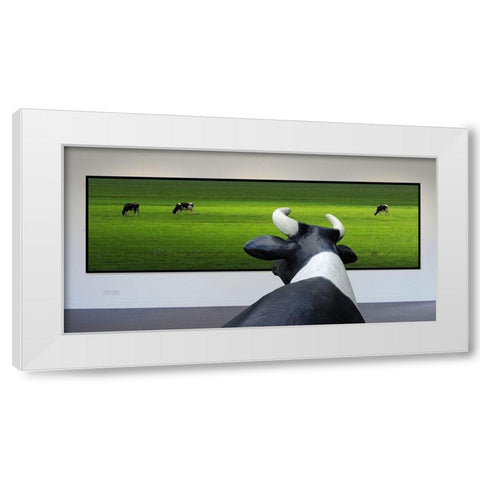 My Wish: I Was Grazing There Myself...! White Modern Wood Framed Art Print by Limberg, Huib