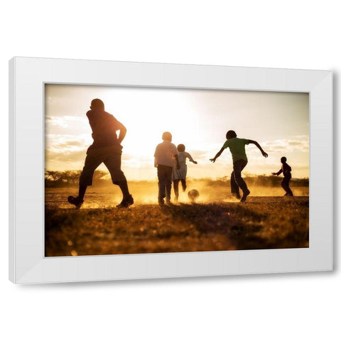 Next Football Stars White Modern Wood Framed Art Print by Miron, Stefan