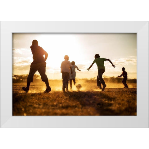 Next Football Stars White Modern Wood Framed Art Print by Miron, Stefan