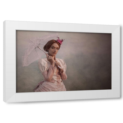 A Walk White Modern Wood Framed Art Print by Mest, Olga