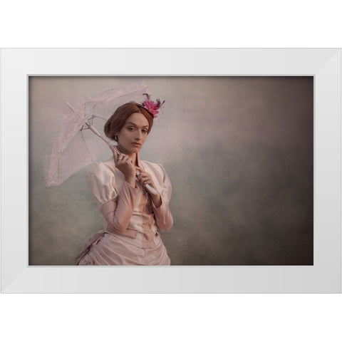 A Walk White Modern Wood Framed Art Print by Mest, Olga
