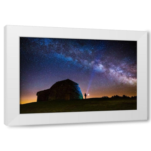 Counting Stars White Modern Wood Framed Art Print by Gadea, Jose