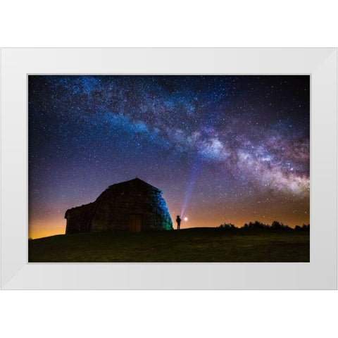 Counting Stars White Modern Wood Framed Art Print by Gadea, Jose