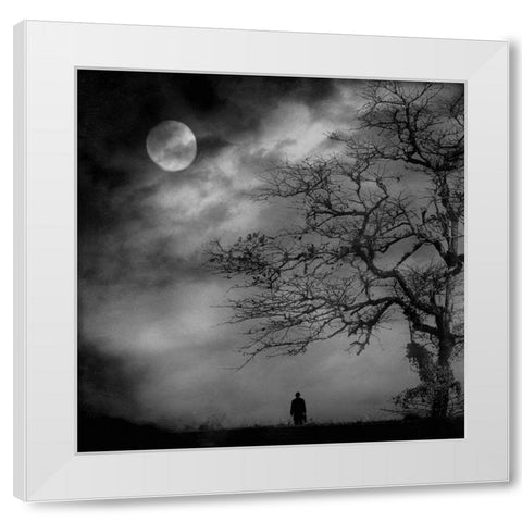 This Darkness White Modern Wood Framed Art Print by Satriani, Jay