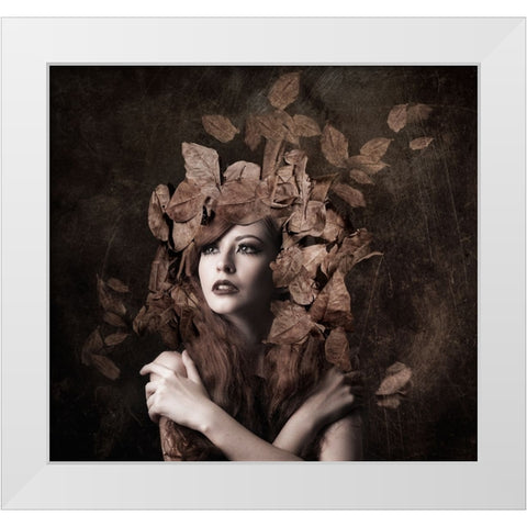 Artemis, Daughter Of Zeus White Modern Wood Framed Art Print by Besari, Faizal