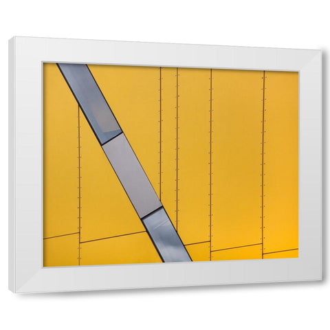 Angle White Modern Wood Framed Art Print by Hammer, Jacqueline
