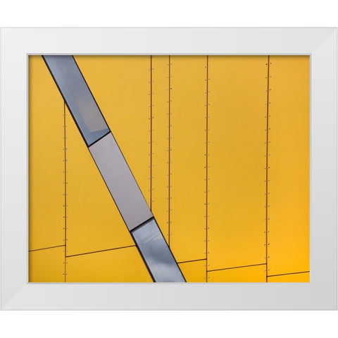 Angle White Modern Wood Framed Art Print by Hammer, Jacqueline