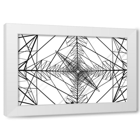 Menara Sutet White Modern Wood Framed Art Print by Amisi, Andrei