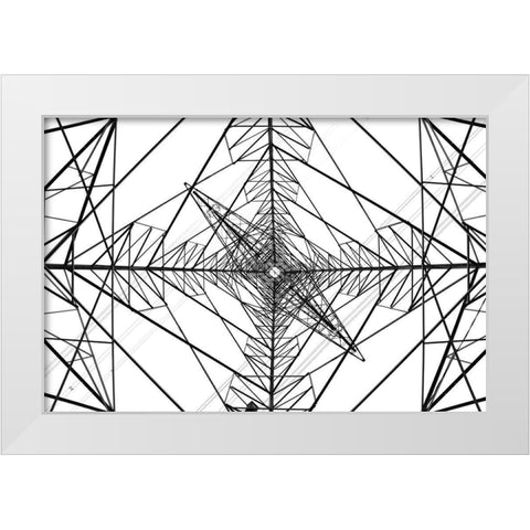 Menara Sutet White Modern Wood Framed Art Print by Amisi, Andrei
