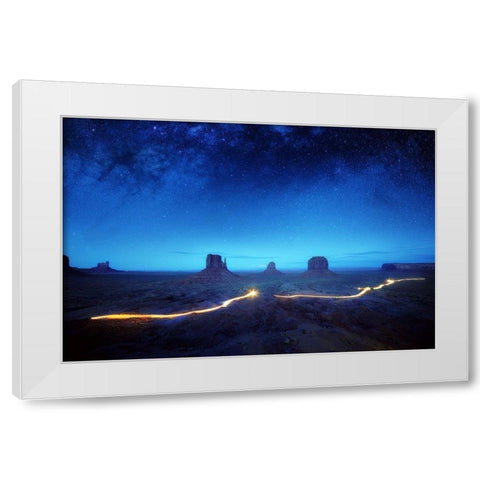 Magic Monument Valley White Modern Wood Framed Art Print by Pablo De, Juan